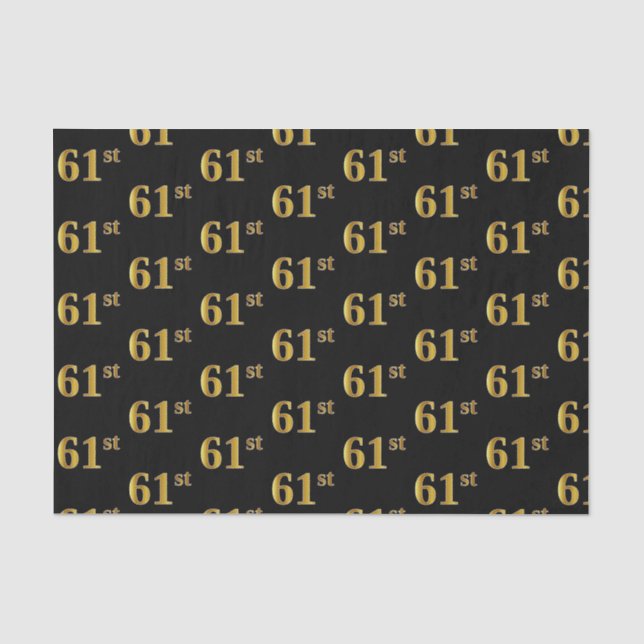 Black, Imitate Gold 61. (61.) Event Seidenpapier (Vorderseite)