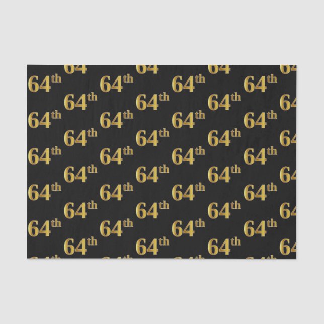 Black, Imitate Gold 64. (Vierundsechzigste) Verans Seidenpapier (Vorderseite)