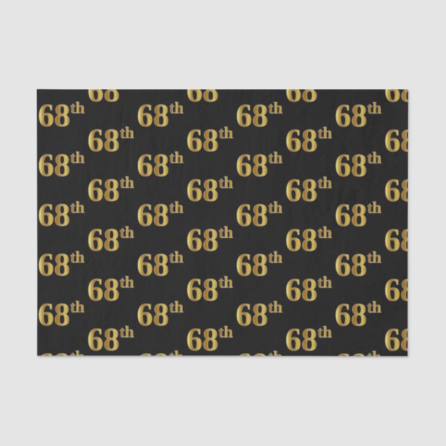 Black, Imitate Gold 68. (Achtundsechzigste) Verans Seidenpapier (Vorderseite)