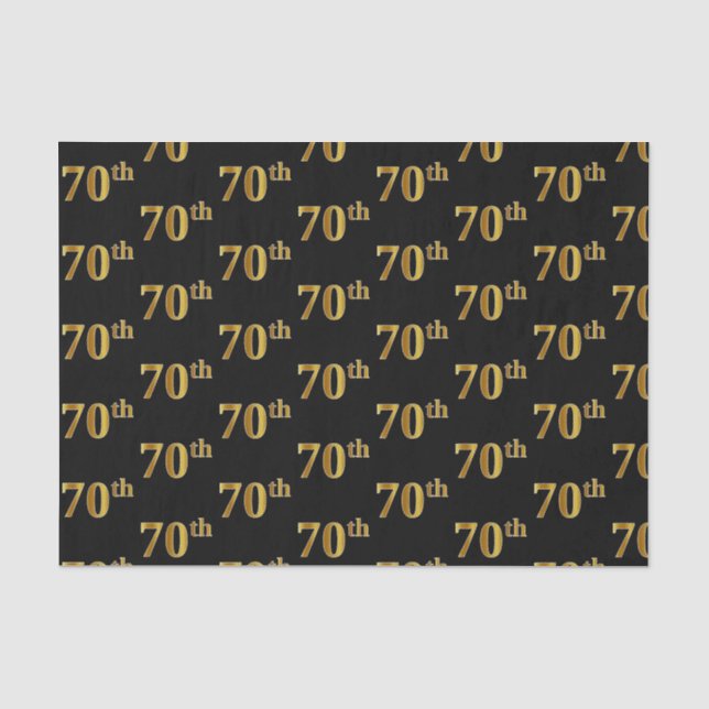 Black, Imitate Gold 70. (Siebzigste) Veranstaltung Seidenpapier (Vorderseite)
