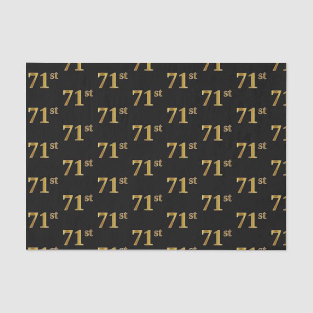 Black, Imitate Gold 71. (71.) Event Seidenpapier (Vorderseite)