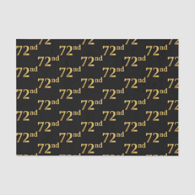 Black, Imitate Gold 72. (72.) Event Seidenpapier (Vorderseite)