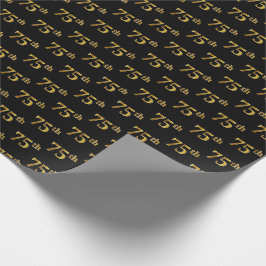Black, Imitate Gold 75. (75.-5.) Veranstaltung Geschenkpapier