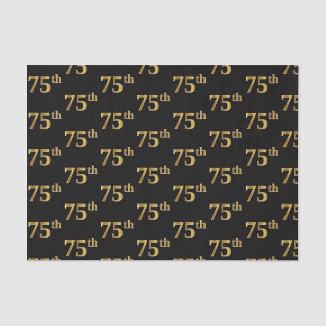 Black, Imitate Gold 75. (75.-5.) Veranstaltung Seidenpapier (Vorderseite)