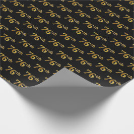 Black, Imitate Gold 76. (76.-6.) Veranstaltung Geschenkpapier