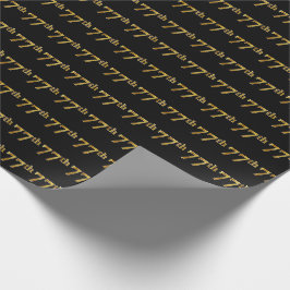 Black, Imitate Gold 77. (77.-7.) Veranstaltung Geschenkpapier