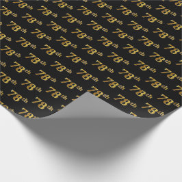 Black, Imitate Gold 78. (Achtundsiebzig) Event Geschenkpapier