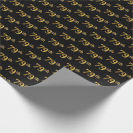 Black, Imitate Gold 79. (79.-9.) Veranstaltung Geschenkpapier