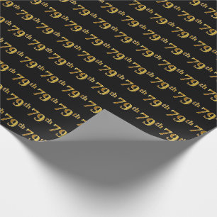 Black, Imitate Gold 79. (79.-9.) Veranstaltung Geschenkpapier