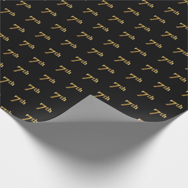 Black, Imitate Gold 7. (Siebte) Veranstaltung Geschenkpapier (Ecke)