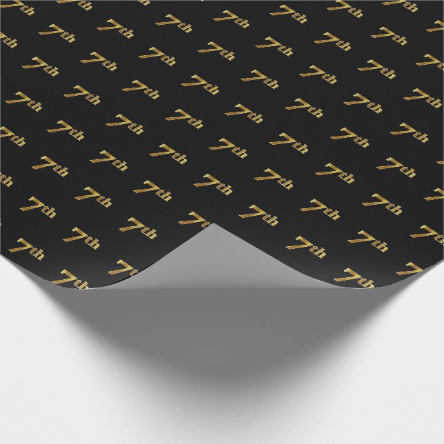 Black, Imitate Gold 7. (Siebte) Veranstaltung Geschenkpapier (Ecke)