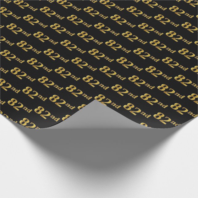 Black, Imitate Gold 82. (82. Geschenkpapier (Ecke)