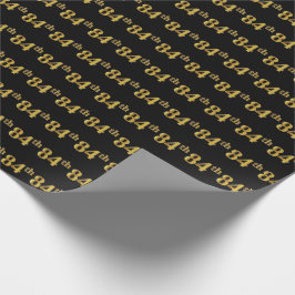 Black, Imitate Gold 84. (Achtzigste) Event Geschenkpapier