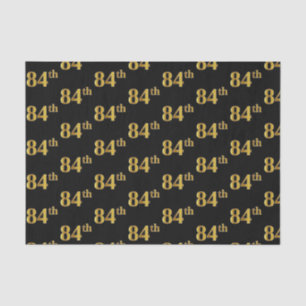 Black, Imitate Gold 84. (Achtzigste) Event Seidenpapier
