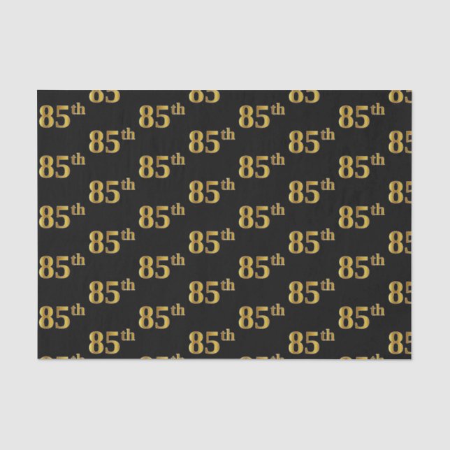 Black, Imitate Gold 85. (85.) Event Seidenpapier (Vorderseite)