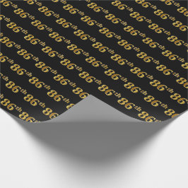 Black, Imitate Gold 86. (Achtzigste) Veranstaltung Geschenkpapier