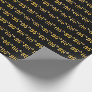 Black, Imitate Gold 86. (Achtzigste) Veranstaltung Geschenkpapier