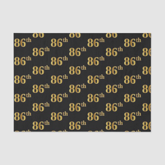 Black, Imitate Gold 86. (Achtzigste) Veranstaltung Seidenpapier (Vorderseite)