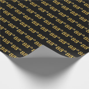 Black, Imitate Gold 88. (Achtundachtzig) Event Geschenkpapier