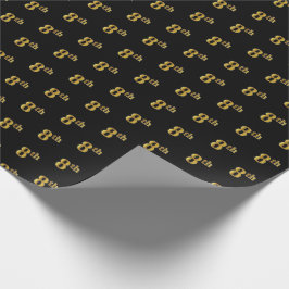 Black, Imitate Gold 8. (Achte) Event Wrapping Pape Geschenkpapier