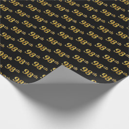Black, Imitate Gold 98. (Achtundneunzig) Event Geschenkpapier