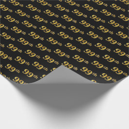 Black, Imitate Gold 99. (Neunundneunzigste) Verans Geschenkpapier