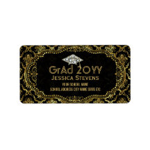 Black & Imitate Gold Damaskus & Glitzer Grad Hat 2