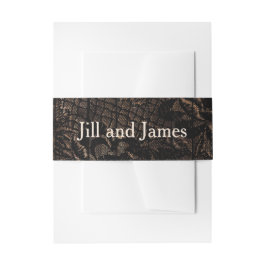 Black Imitats Lace Wedding Einladungsbanderole