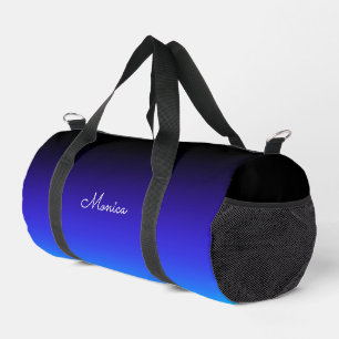 Black Indigo und Aqua Blue Ombre Duffle Bag
