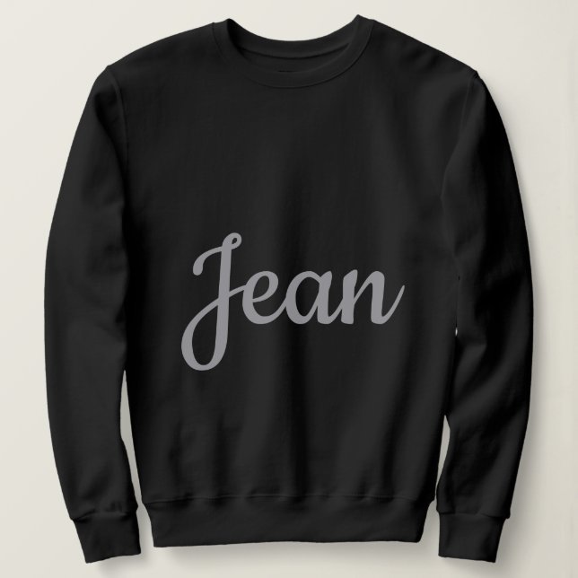 Black Individuelle Name Women's Sweatshirt (Design vorne)