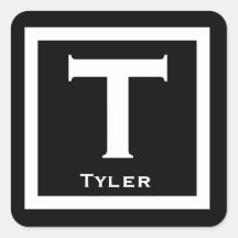 Black Initial Name Kids Boy Party Zurück zur Schul