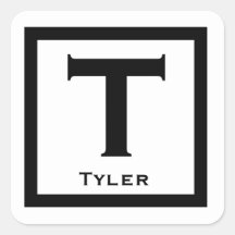 Black Initial Name Kids Boy Party Zurück zur Schul