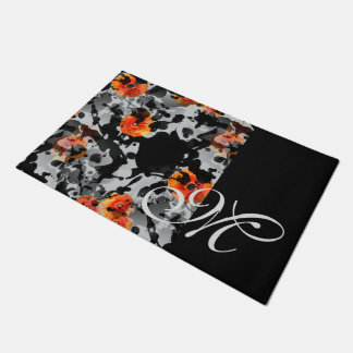 BLACK INK & POPPIES Muster + Ihr Backgr. Ideen Fußmatte