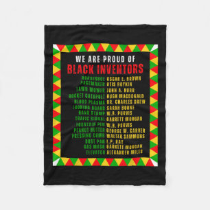 Black Inventars Proud Black History Month Roots Fu Fleecedecke