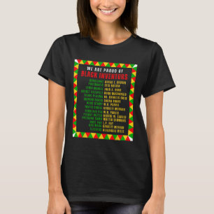 Black Inventars Proud Black History Month Roots Fu T-Shirt