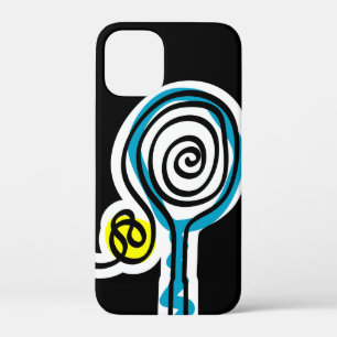 Black iPhone 12 mini coque pour joueur de tennis