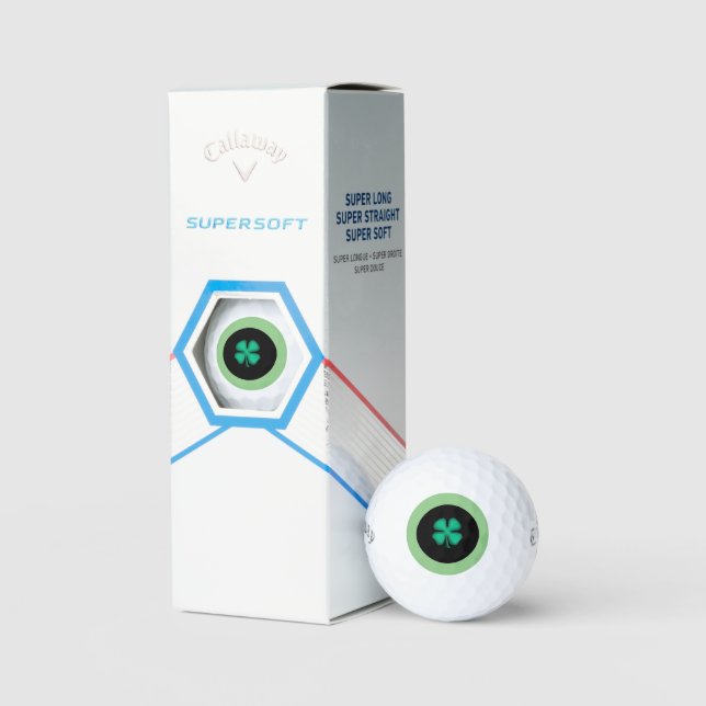 Black Irish Circle Callaway Supersoft Golf Bälle (Verpackung)