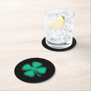 Black Irish Round Paper Drink Coaster Runder Pappuntersetzer