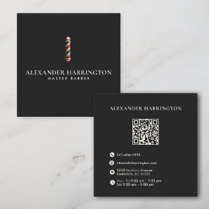 Black Ivory Master Friseur QR-Code Visitenkarte