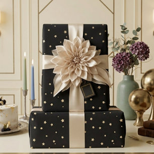 Black Ivory Sternen Nacht Minimalist Geschenk Geschenkpapier