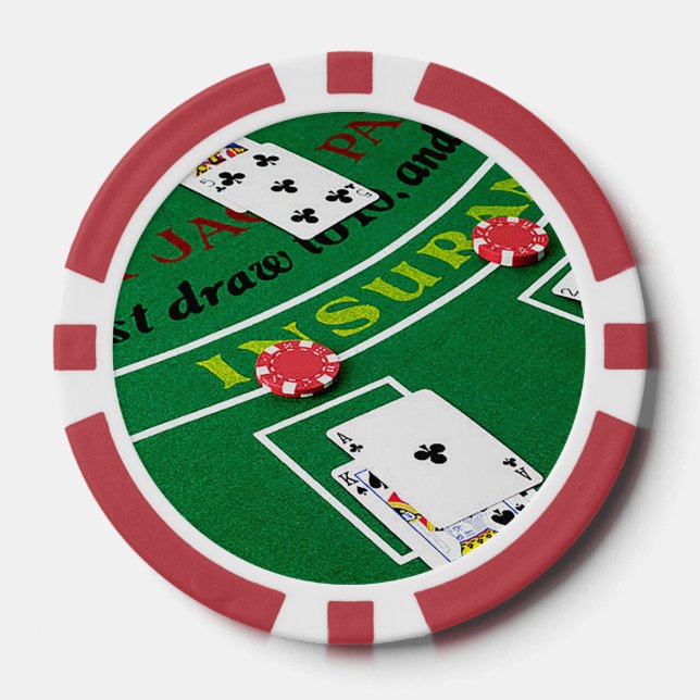 Black Jack Poker Chip wird zu (Vorderseite)