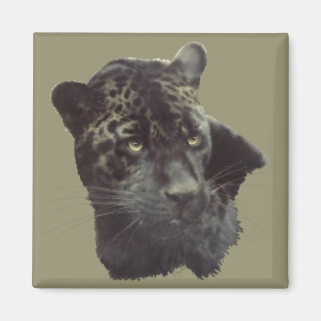 Black Jaguar Magnet (Vorne)