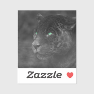 Black Jaguars Emerald Gaze Aufkleber