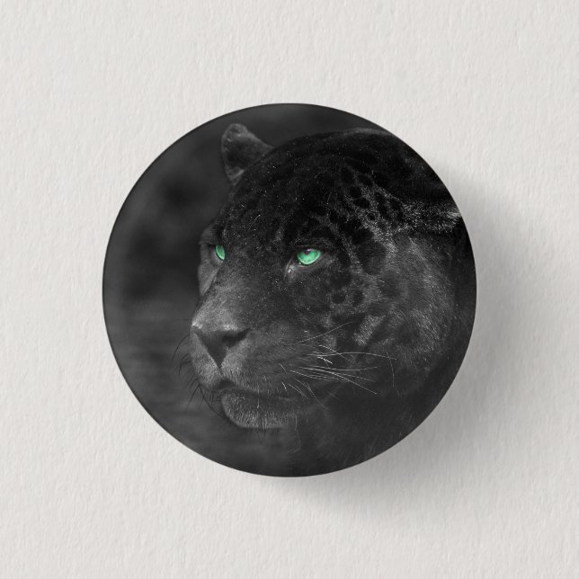 Black Jaguars Emerald Gaze Button (Vorderseite)