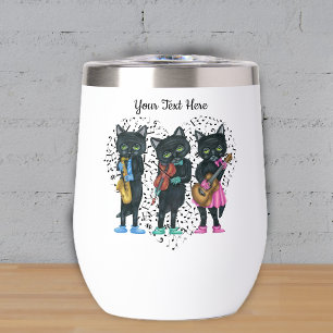 Black Jazz Cats Jouer de la musique Coeur des note