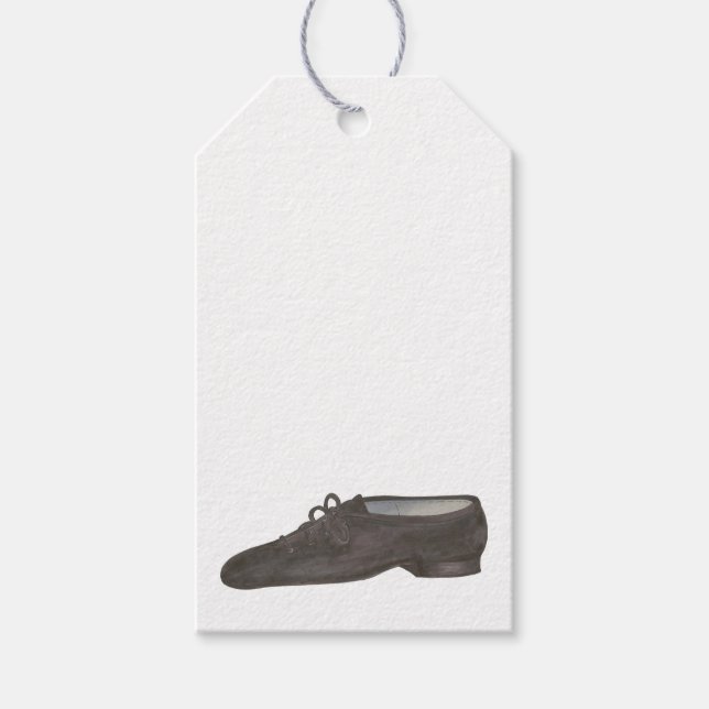 Black Jazz Dance Shoe Dancer Birthday Party Geschenkanhänger (Vorderseite)