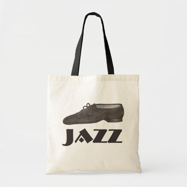 Black Jazz Shoe Dance Teacher Tänzerin Tote Bag Tragetasche (Vorne)