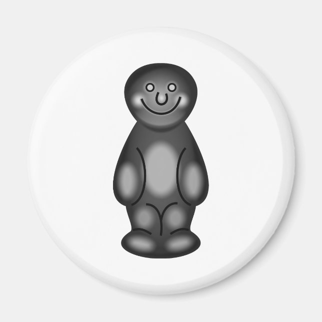 Black Jelly Baby Magnet (Vorne)
