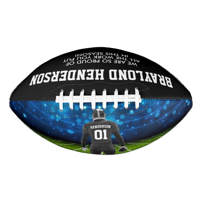 Black Jersey Personalisiert Player Football (Vorderseite)