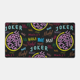 Black Joker Mah Jongg Place Mat Schreibtischunterlage
